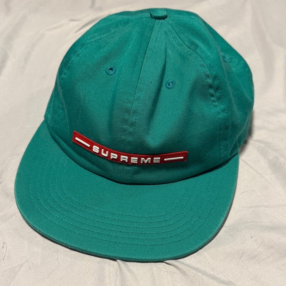 Supreme Turquoise Hat with Red Logo